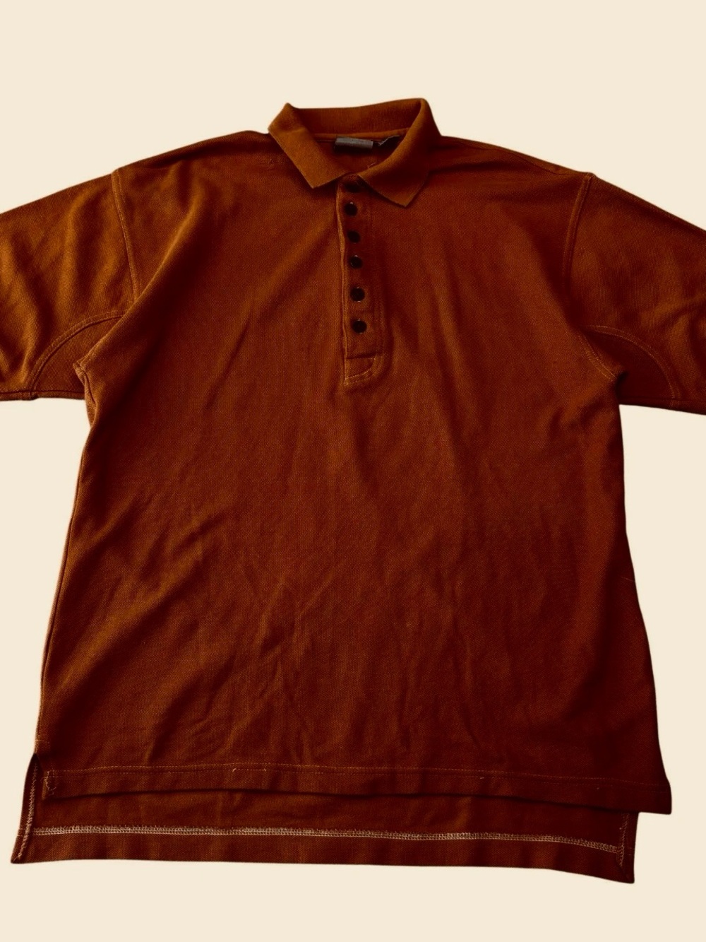 Levi’s Silvertab Brown Polo Dress Shirt Short Sleeve Large Men’s